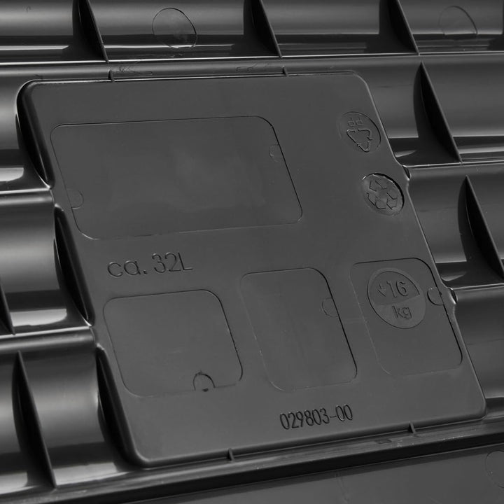 Kosz składany Ida Keeeper, 32L, kolor czarny, Wytrzymały i łatwy do czyszczenia