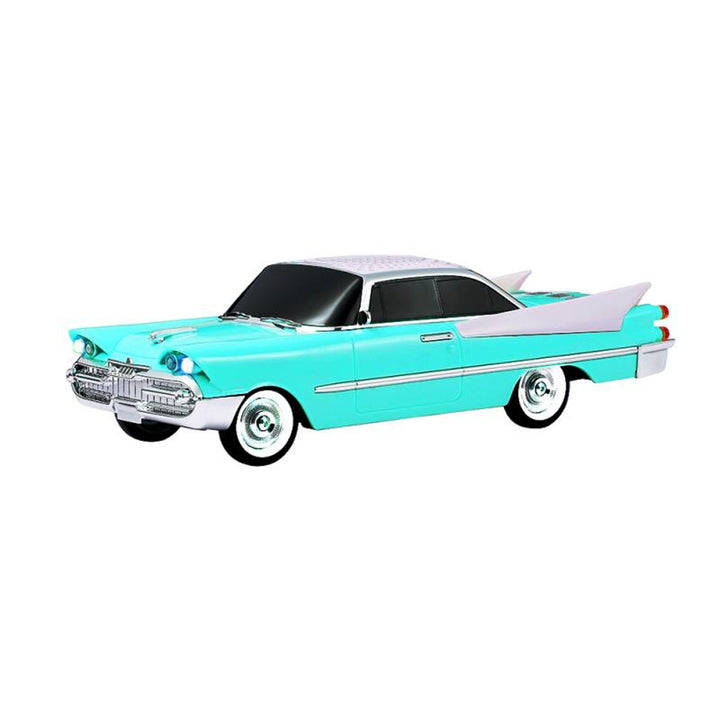 Głośnik retro Lamex, Bluetooth, radio FM, akumulator 1500 mAh, kolor niebieski, gniazda USB AUX MICRO SD, wyświetlacz LCD, LXWS1965E