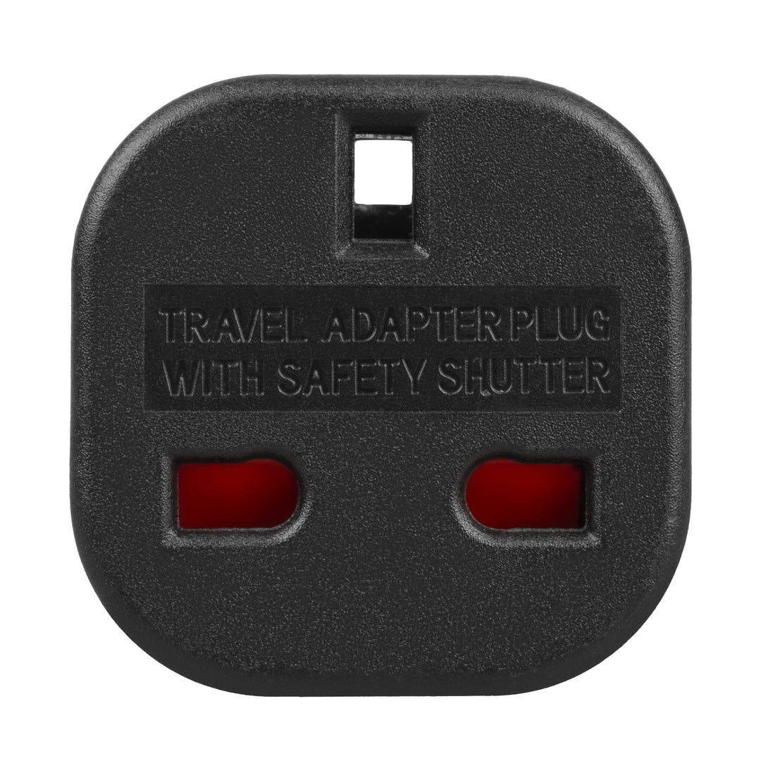 Adapter gniazdo UK Maclean, na wtyk EU, czarny, MCE72, 2 sztuki