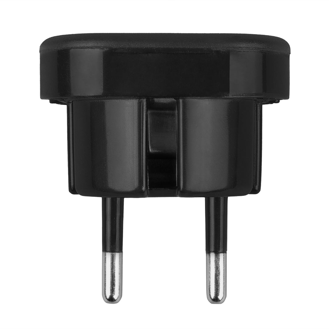 Adapter gniazdo UK Maclean, na wtyk EU, czarny, MCE72, 2 sztuki