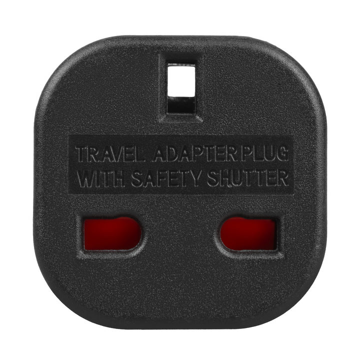 Adapter gniazdo UK Maclean, na wtyk EU, czarny, MCE72, 4 sztuki