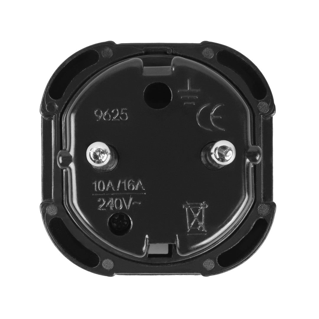 Adapter gniazdo UK Maclean, na wtyk EU, czarny, MCE72, 4 sztuki