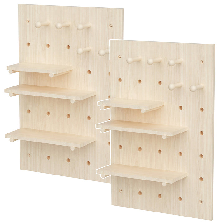 Drewniana tablica organizer Maclean, kolor jasne drewno, 40x60cm, max. 20kg, MC-130 WD, 2 sztuki
