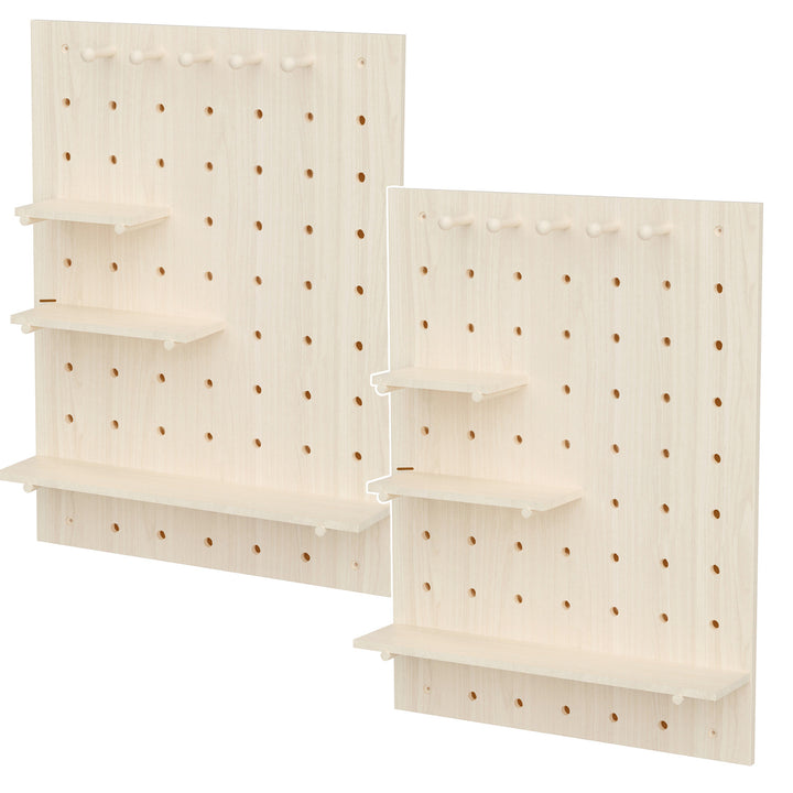 Drewniana tablica organizer Maclean, kolor jasne drewno, 60x80 cm, max. 20 kg, MC-131 WD, 2 sztuki