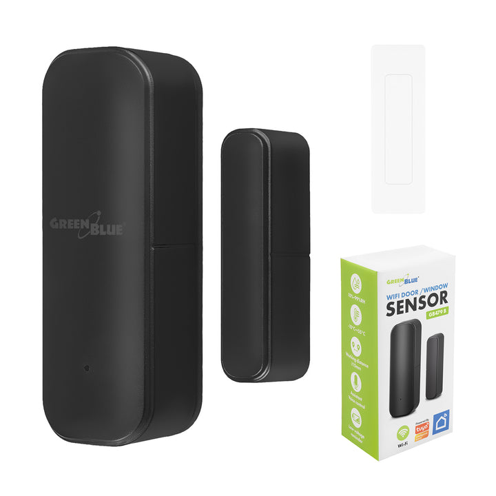 Bezprzewodowy kontraktron / czujnik otwarcia WiFi GreenBlue, Android/iOS, do drzwi / okien, 3.0V DC, LR03x2, GB479 B