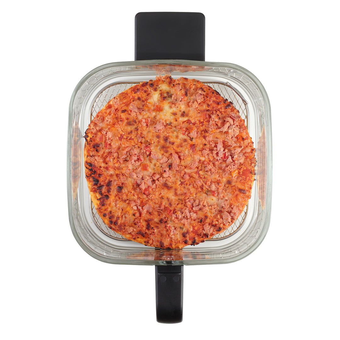 Frytkownica beztłuszczowa Concept Glass&Fast, pojemność 5,5L, 7 programów, dotykowy wyświetlacz LED, zdrowy tryb smażenia, szklany pojemnik, FR5500