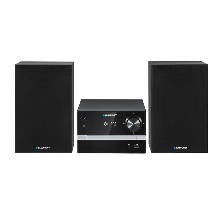 Mikrowieża Blaupunkt, Bluetooth, radio FM, moc 20W RMS, zegar z funkcją alarmu, CD/MP3/USB/AUX, MS9BT