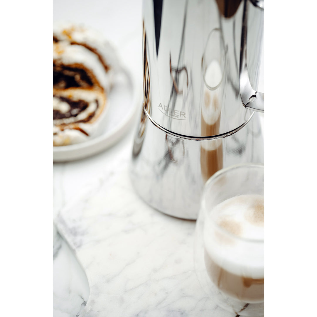 Kawiarka Adler, zaparzacz do kawy Espresso, pojemność 620ml, kolor srebrno stalowy, AD 4417
