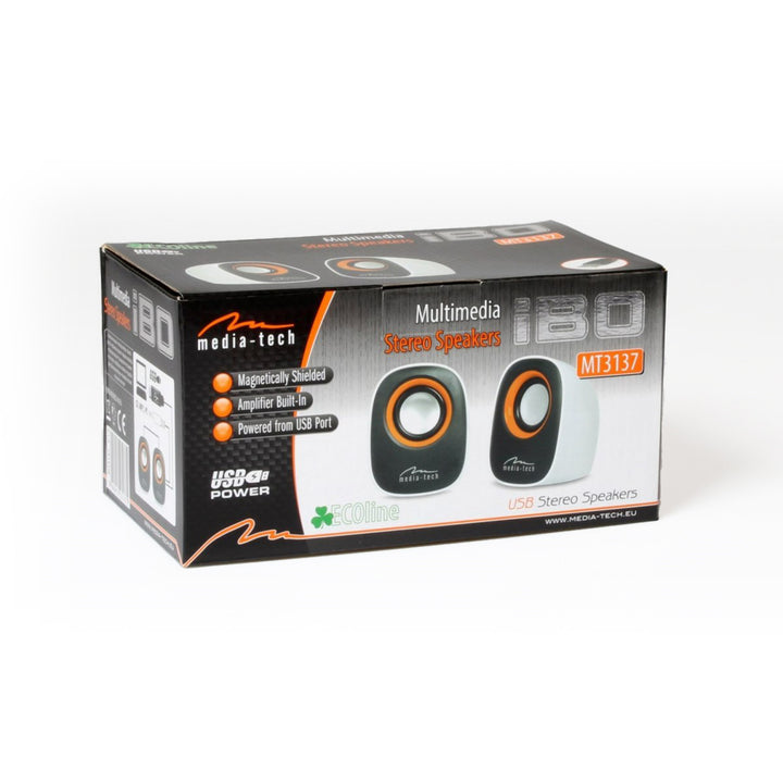 Głośniki komputerowe 2.0 zasilane USB, Media-Tech, MT3137