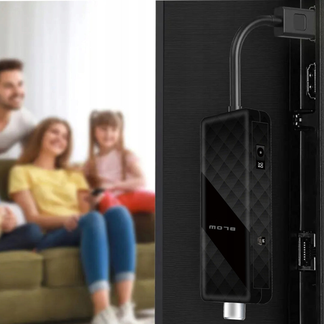 Tuner DVB-T/T2 Blow, H.265, 6000FHD, funkcja Timeshift, wiele języków, funkcja odtwarzacza multimedialnego, gniazdo USB, 77-077#