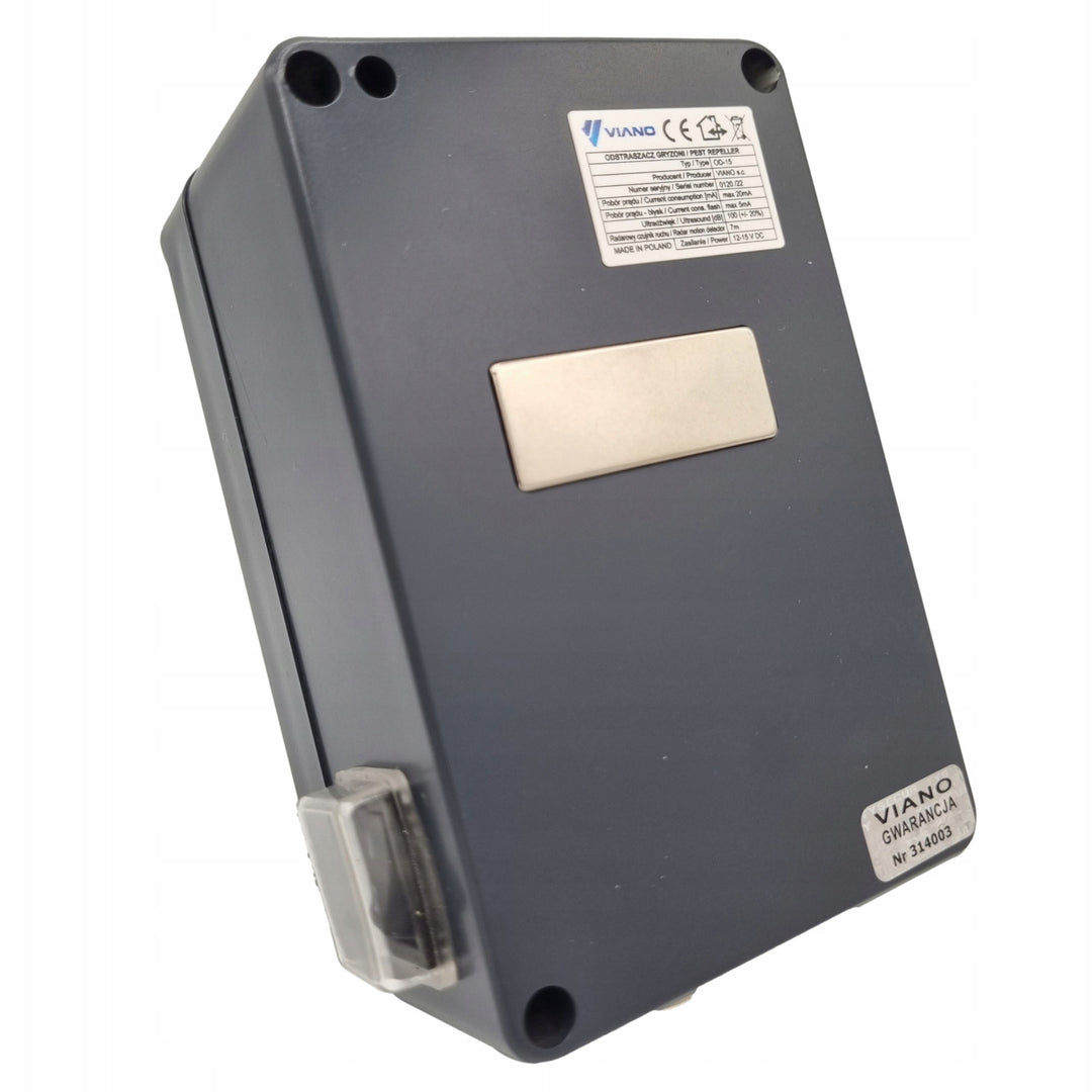 Odstraszacz gryzoni, kun, myszy, szczurów Viano, generator ultradźwięków, dwa głośniki, Waterstrob