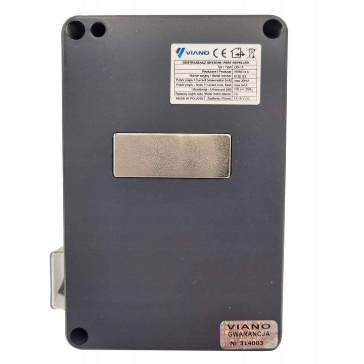 Odstraszacz gryzoni, kun, myszy, szczurów Viano, generator ultradźwięków, dwa głośniki, Waterstrob