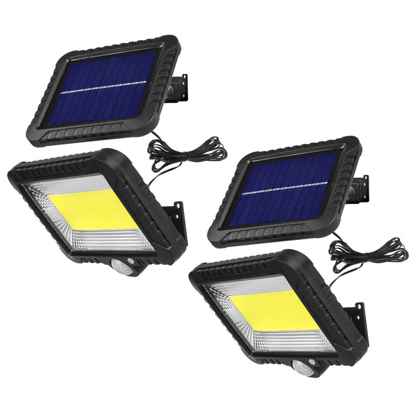 Solarny naświetlacz LED z czujnikiem ruchu Maclean, IP44, 5W, 400lm, 6000K, akumulator litowy 1300 mAh, 5,5V DC MCE438, 2 sztuki
