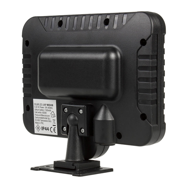 Solarny naświetlacz LED z czujnikiem ruchu Maclean, IP44, 5W, 400lm, 6000K, akumulator litowy 1300 mAh, 5,5V DC MCE438, 4 sztuki