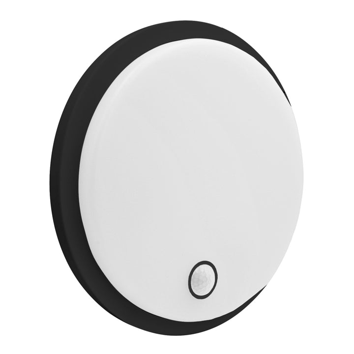 Lampa LED z czujnikiem ruchu Maclean, czujnik PIR, czarna, 10W/15/18W, IP65, możliwość zmiany barwy 3000/4000/6000K, MCE535 B
