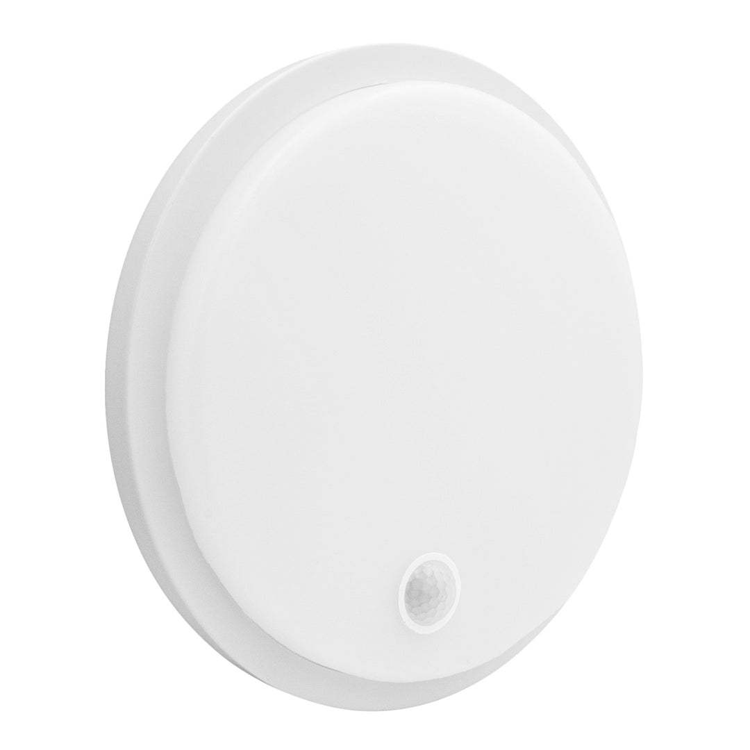 Lampa LED z czujnikiem ruchu Maclean, czujnik PIR, biała, 10W/15/18W, IP65, możliwość zmiany barwy 3000/4000/6000K, MCE535 W