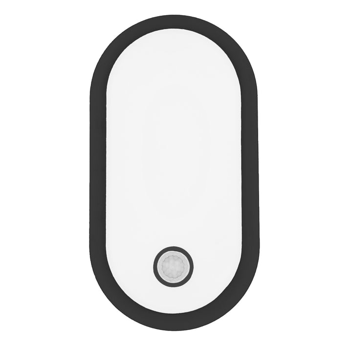 Lampa LED z czujnikiem ruchu Maclean, czujnik PIR, czarna, 10W/15/18W, IP65, możliwość zmiany barwy 3000/4000/6000K, MCE534 B