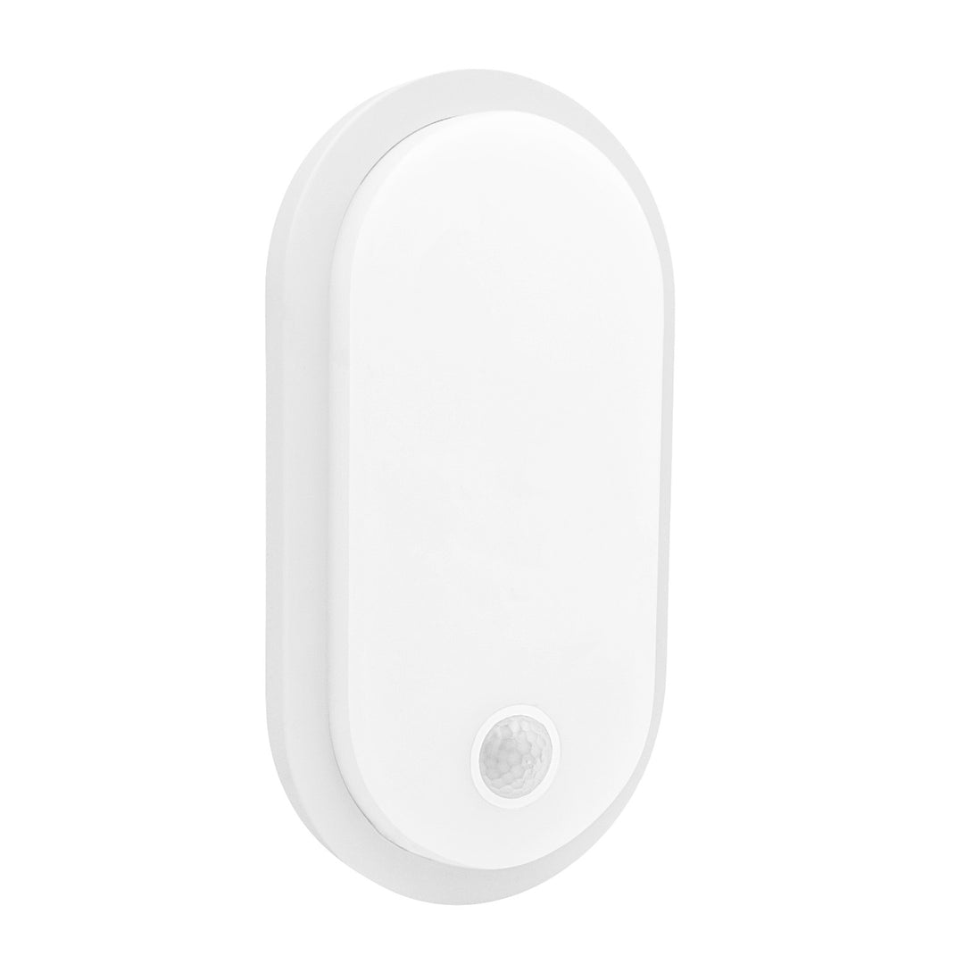 Lampa LED z czujnikiem ruchu Maclean, czujnik PIR, biała, 10W/15/18W, IP65, możliwość zmiany barwy 3000/4000/6000K, MCE534 W