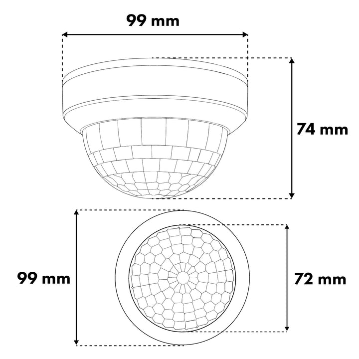 Czujnik obecności PIR Maclean, natynkowy, zasięg 10x40m, 1000W/2000W, 220-240V AC, 50/60Hz, MCE823