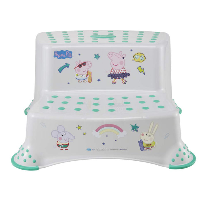 Podest antypoślizgowy Keeeper, dwustopniowy, max 120kg, łatwy do czyszczenia, Świnka Peppa