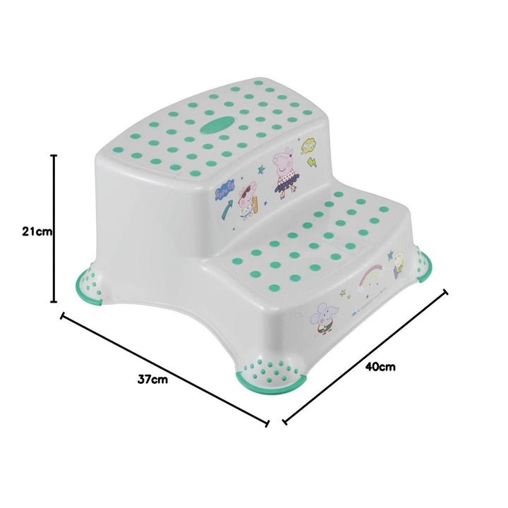 Podest antypoślizgowy Keeeper, dwustopniowy, max 120kg, łatwy do czyszczenia, Świnka Peppa