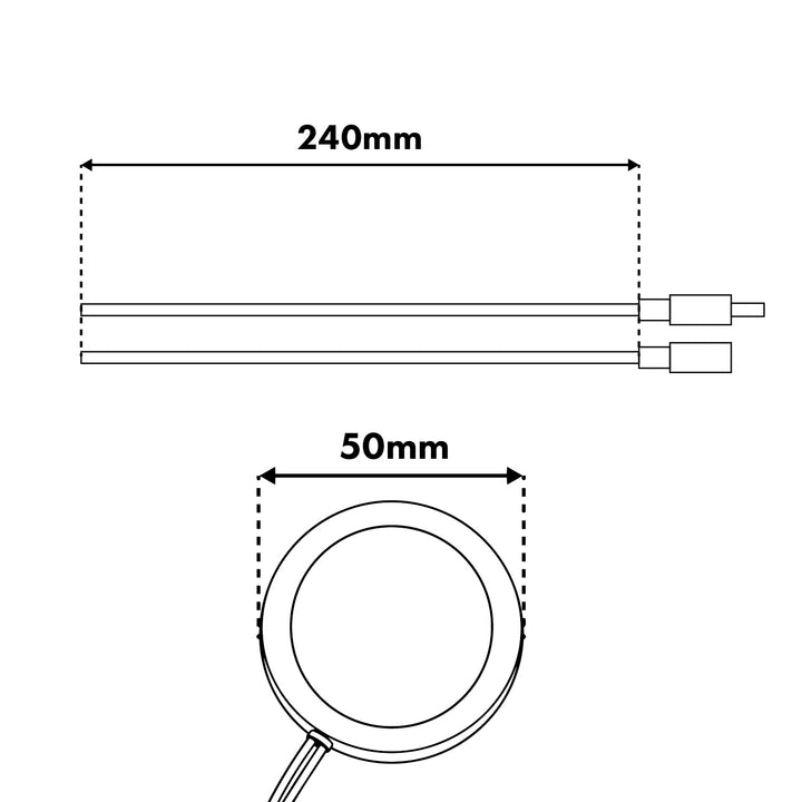 Włącznik dotykowy do zabudowy Maclean, <40mm, 12-24V DC, max. obciążenie 48/96W, MCE825