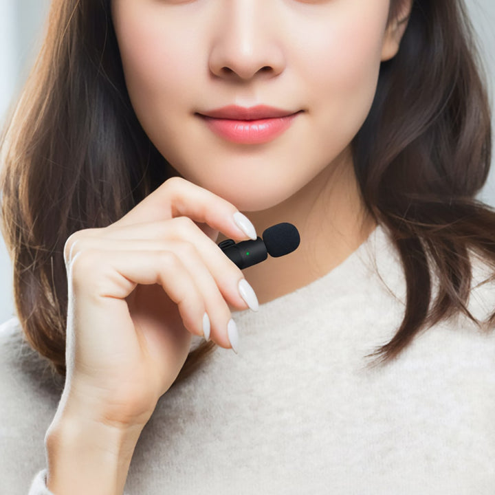 MICRO-MIC DUO - 2x mikrofon bezprzewodowy krawatowy (zestaw), na klips, iOS & Android (OTG), mini, superczuły. USB-C & LIGHTNING, Mediatech