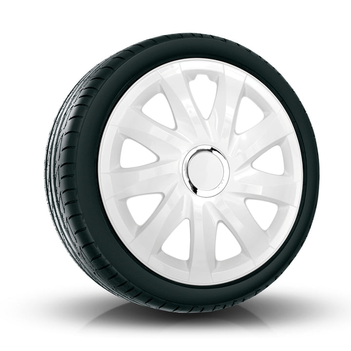 Kołpaki uniwersalne 13'' NRM Drift białe komplet 4 sztuki