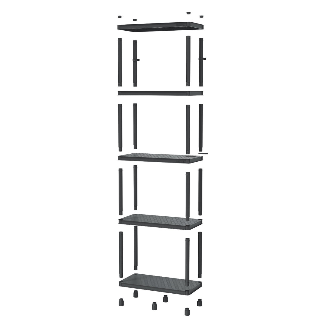 Regał Stackaro Solid 75 Kistenberg, max obciążenie łączne 220kg, 5 półek, montaż ścienny, KSS75L5HD-S411