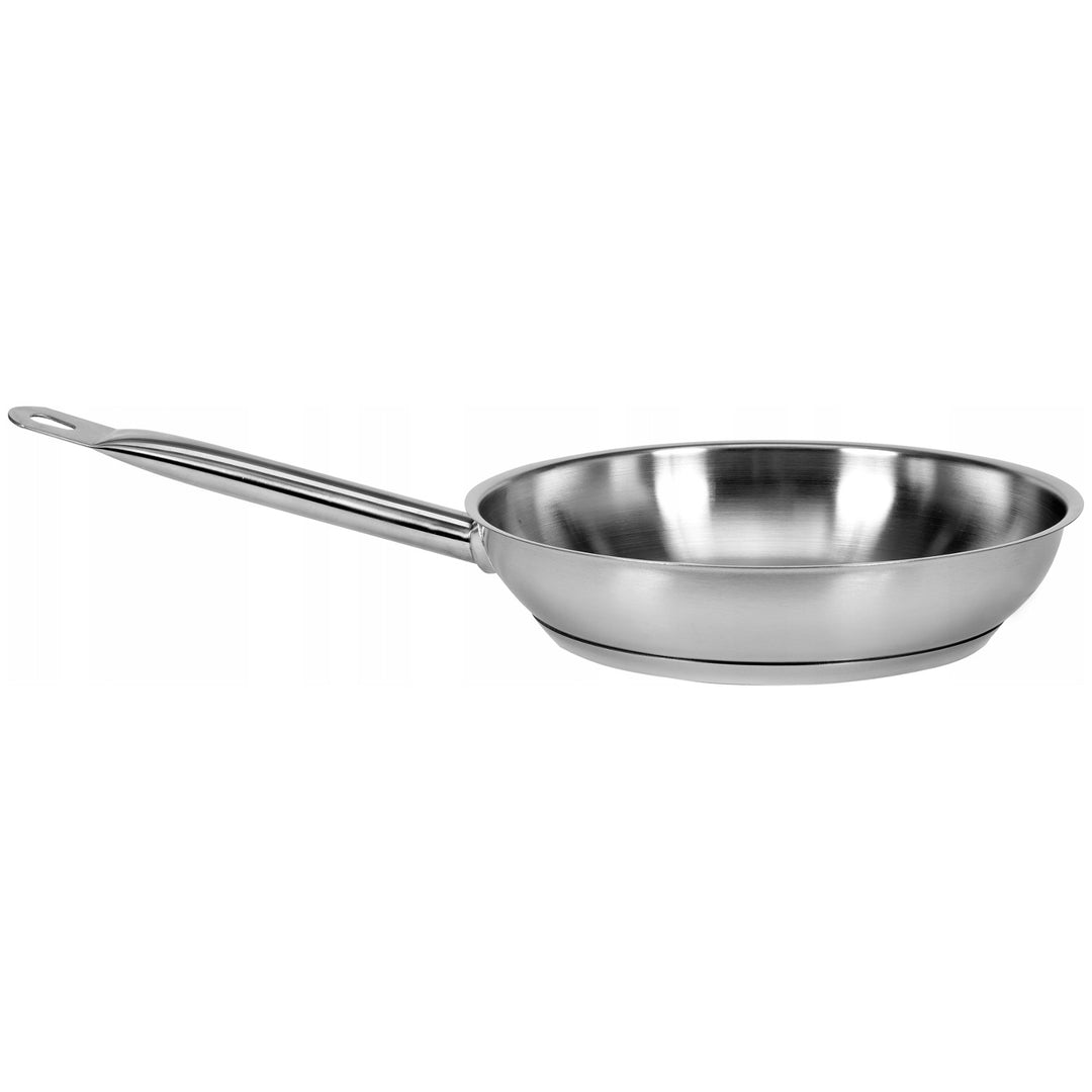 Profesjonalna patelnia gastronomiczna Yato Gastro, do każdego rodzaju kuchenki, ze stali nierdzewnej, średnica 24 cm, pojemność 2,3L, nadaje się do mycia w zmywarce, YG-00101