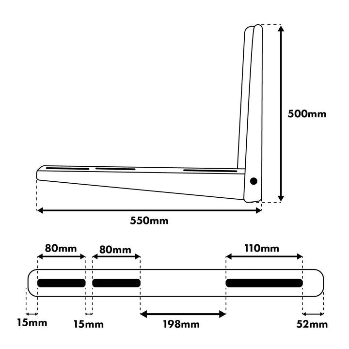 Uchwyt / wieszak do klimatyzatora / pompy ciepła Maclean, długość ramienia 500x550mm, stal galwanizowana, do 250kg, MC-144
