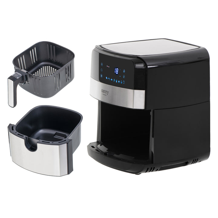 Frytkownica beztłuszczowa, 9 programów, 5,0 L, Airfryer, Camry CR 6311 + papierowe wkłady do frytkownicy, 16cm, biodegradowalne, 100 sztuk