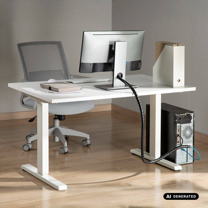 Organizator/maskownica kabli Maclean, 20mm x 1000mm, czarna, MCTV-899 B
