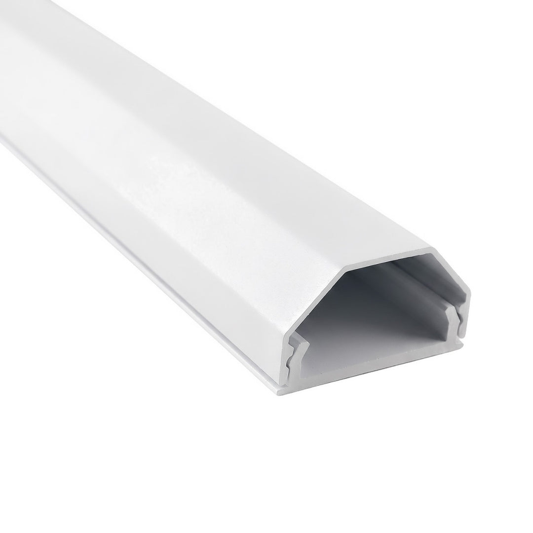 Aluminiowa listwa maskująca do kabli Maclean, 33x18x750mm, biała, MCTV-897 W