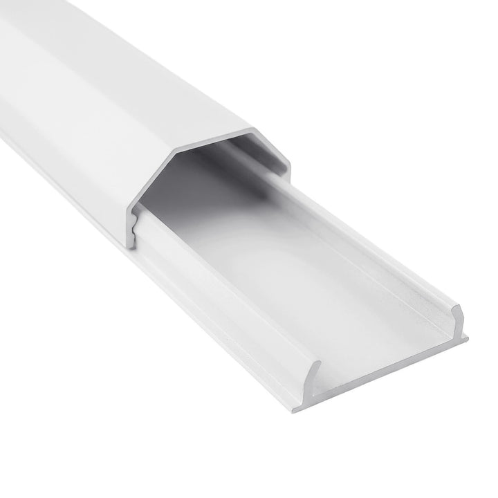 Aluminiowa listwa maskująca do kabli Maclean, 33x18x750mm, biała, MCTV-897 W