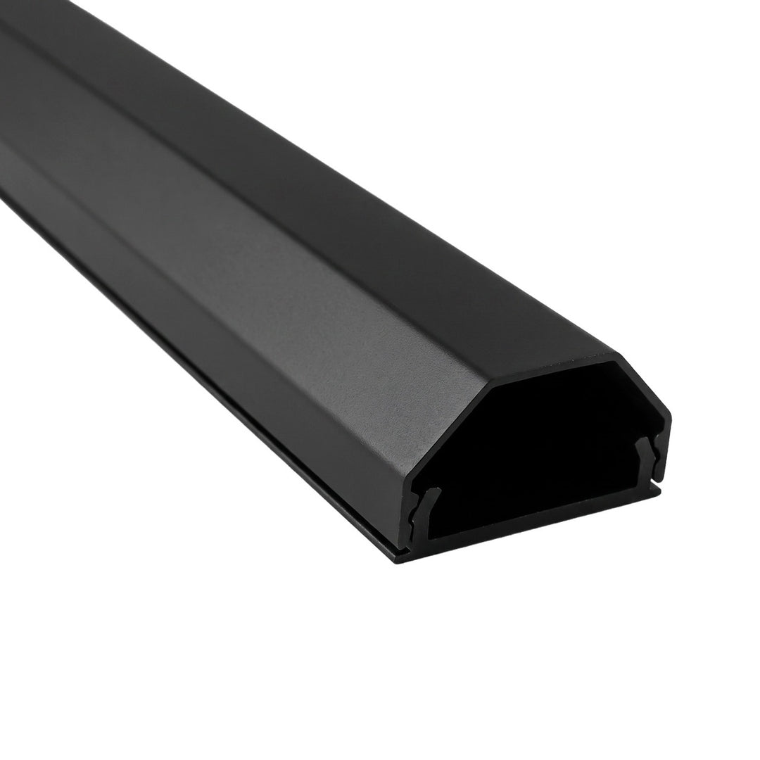 Aluminiowa listwa maskująca do kabli Maclean, 33x18x750mm, czarna, MCTV-897 B
