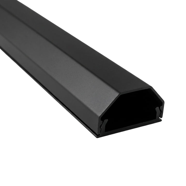 Aluminiowa listwa maskująca do kabli Maclean, 33x18x750mm, czarna, MCTV-897 B