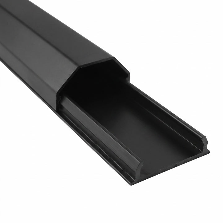 Aluminiowa listwa maskująca do kabli Maclean, 33x18x750mm, czarna, MCTV-897 B