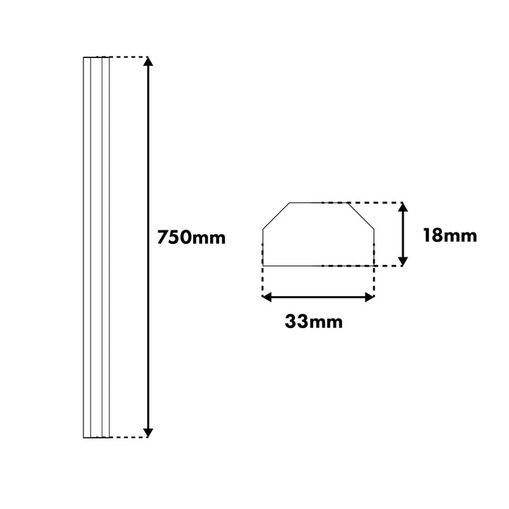 Aluminiowa listwa maskująca do kabli Maclean, 33x18x750mm, srebrna, MCTV-897 S