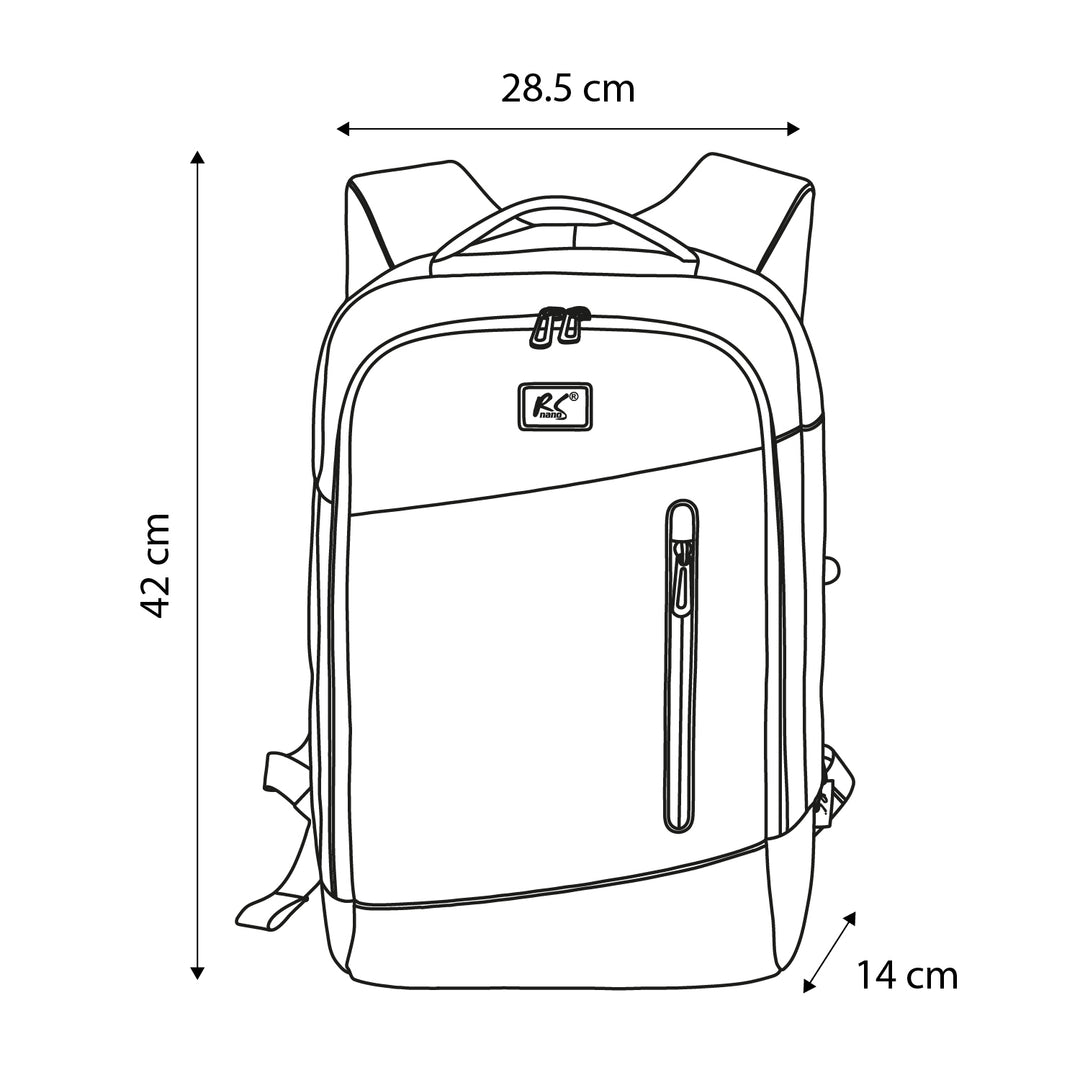 Plecak na laptopa NanoRS, 15,6", czarny, 42x28,5x14 , wodoodporny RS204 B