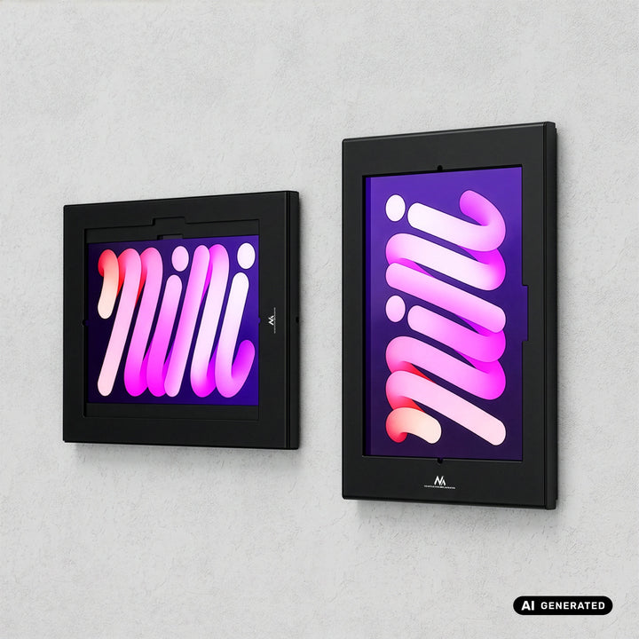 Uchwyt reklamowy do tabletu Maclean, z blokadą, 12.4"-13", iPad Air/ Pro, Samsung Tab S10+/S9+/S8+/S7+, 257x350x22mm, MC-950 B