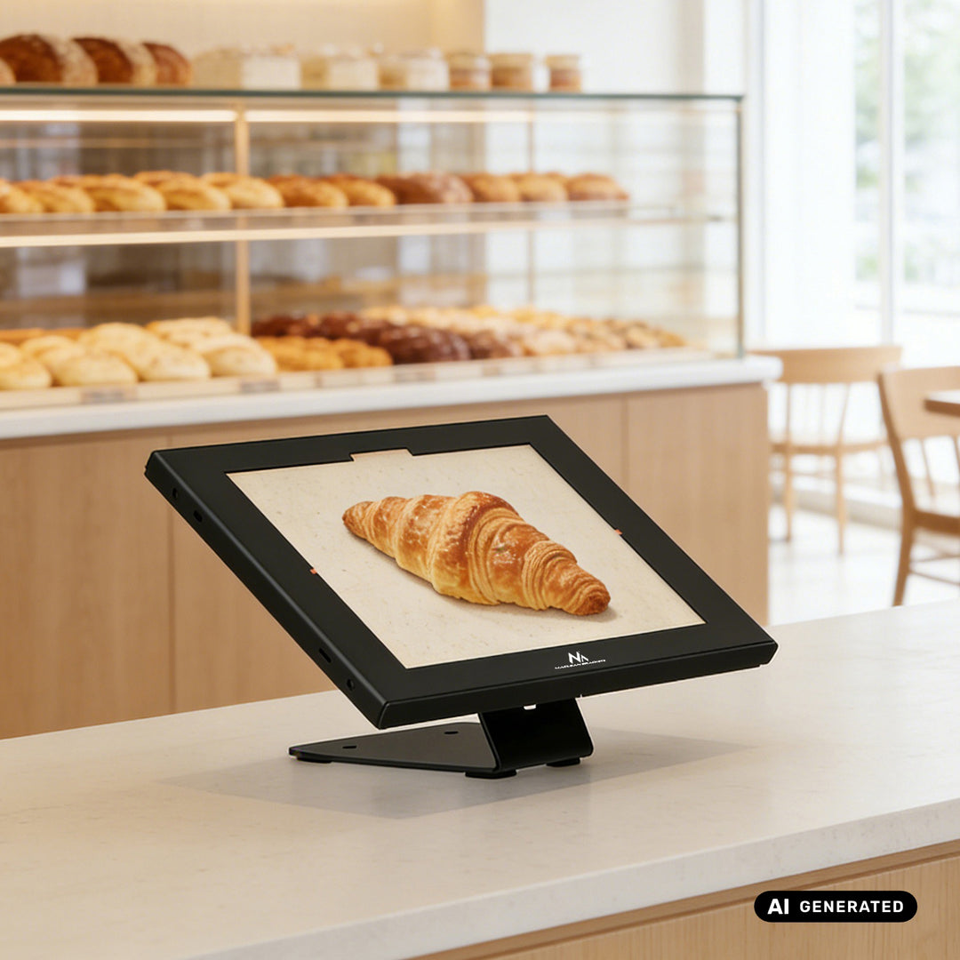 Uchwyt reklamowy do tabletu Maclean, z blokadą, 12.4"-13", iPad Air/ Pro, Samsung Tab S10+/S9+/S8+/S7+, 257x350x22mm, MC-956 B