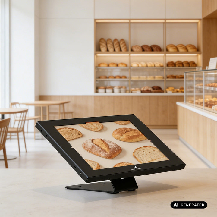 Uchwyt reklamowy do tabletu Maclean, z blokadą, 12.4"-13", iPad Air/ Pro, Samsung Tab S10+/S9+/S8+/S7+, 257x350x22mm, MC-956 B