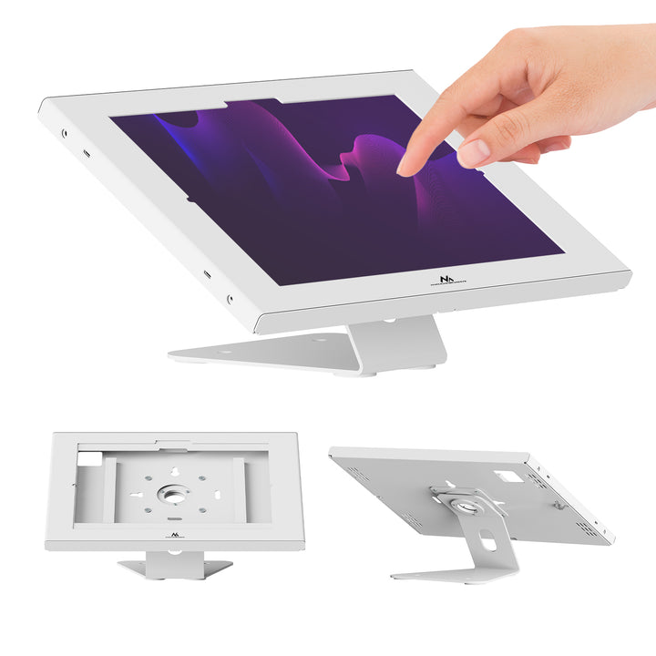 Uchwyt reklamowy do tabletu Maclean, z blokadą, 12.4"-13", iPad Air/ Pro, Samsung Tab S10+/S9+/S8+/S7+, 257x350x22mm, MC-956 W