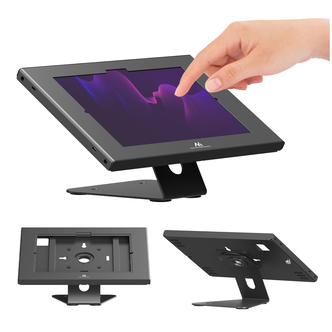 Uchwyt reklamowy do tabletu Maclean, z blokadą, 10.9"-11", iPad Air/ Pro, Samsung Tab A&S Series, 220x323x22mm, MC-957 B
