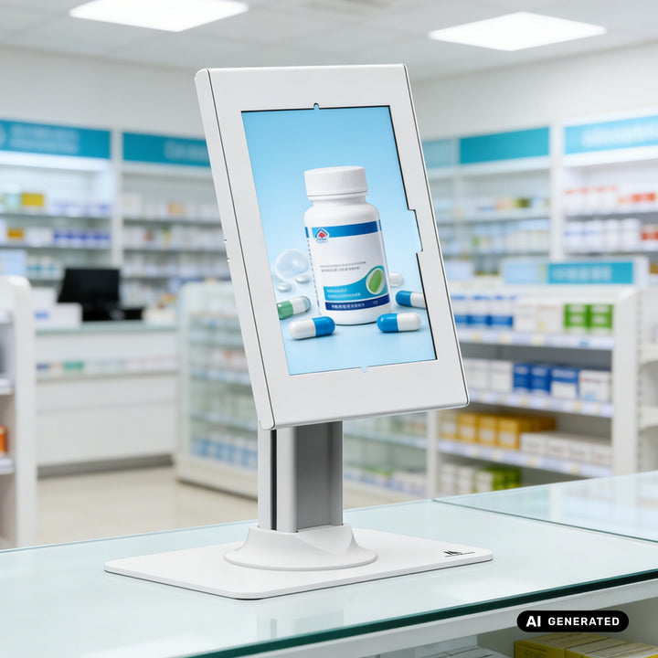 Uchwyt reklamowy do tabletu Maclean, z blokadą, 10.9"-11", iPad Air/ Pro, Samsung Tab A&S Series, 220x323x22mm, MC-959 W