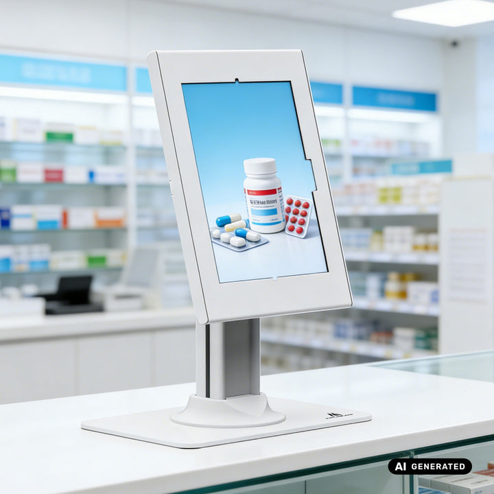 Uchwyt reklamowy do tabletu Maclean, z blokadą, 10.9"-11", iPad Air/ Pro, Samsung Tab A&S Series, 220x323x22mm, MC-959 W