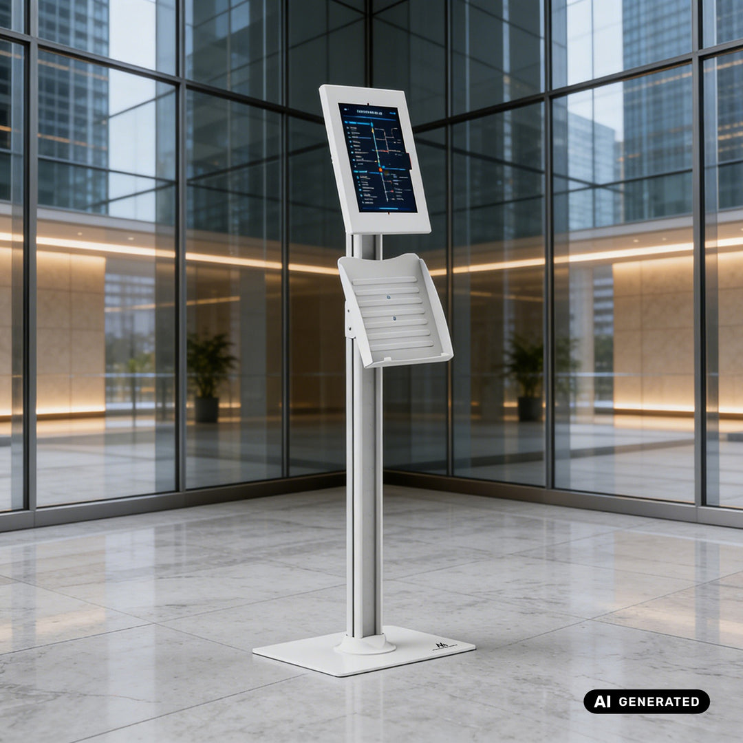 Uchwyt reklamowy do tabletu Maclean, z blokadą, 10.9"-11", iPad Air/ Pro, Samsung Tab A&S Series, 220x323x22mm, MC-960 W