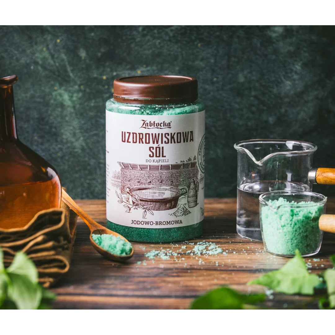 Zabłocka sól termalna jodowo-bromowa 1kg + Zabłocka sól uzdrowiskowa jodowo-bromowa 1,2kg