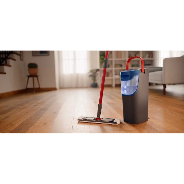 Mop płaski Vileda H2prO, 100% separacji wody czystej od brudnej, dwa zbiorniki, 2 nakładki z mikrofibry, końcówka 360°, 175774
